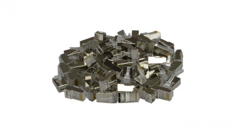 Wtyk modularny RJ45 8P8C kat.6 ekranowany FTP linka NEKU WORECZEK 10szt.