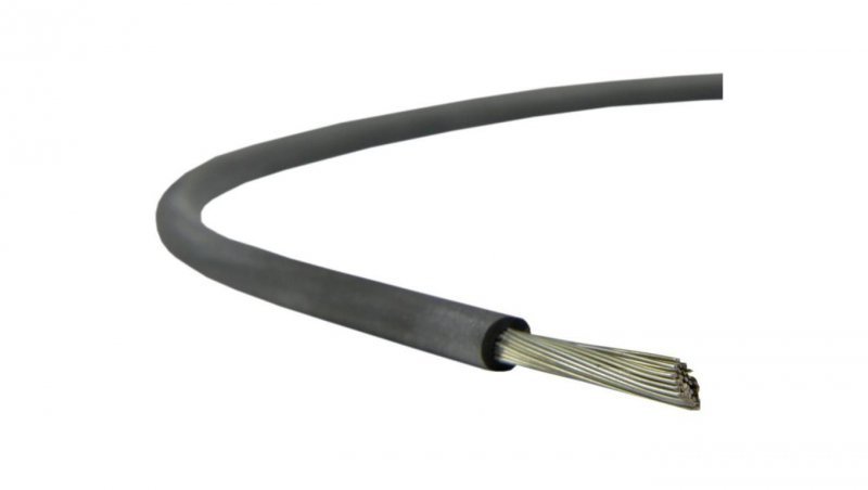 Kabel silikonowy SIF 180C 300/500V 0,75 ciepłoodporny LSOH czarny linka BSG /100m/