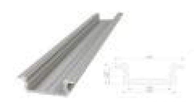 profil ALU wpuszczany 6,1mm, Anodowany srebrny, dł. 3000mm, max szer taśmy 12mm