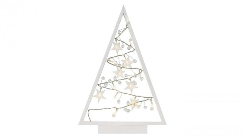 Dekoracje - 15 LED choinka 40 cm 2x AA, ciepła biel, IP20, timer DCWW27