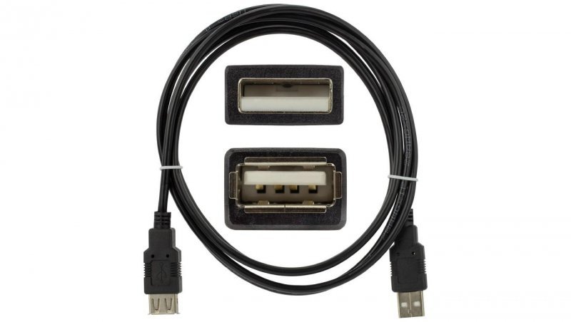 NEKU Kabel przedłużacz USB 2.0 A (wtyk / gniazdo) czarny 1,8m