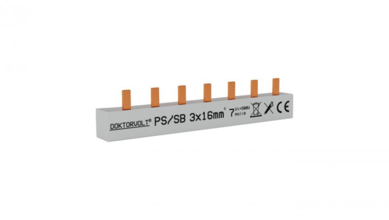 Szyna łączeniowa sztyftowa PS/S 3F 7Mod 16mm2 5125