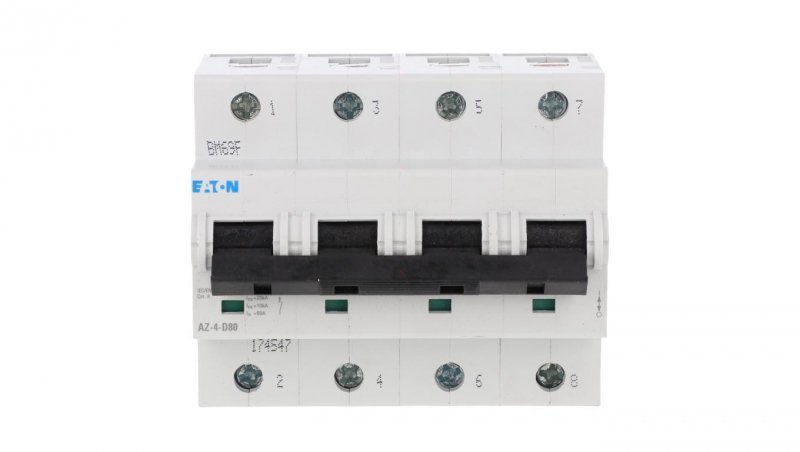 Wyłącznik nadprądowy 4P D 80A 25kA AC AZ-4-D80 174547
