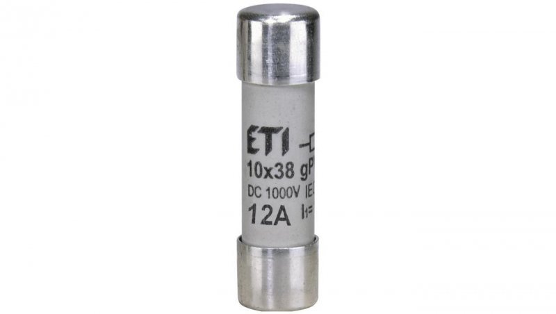 Wkladka bezpiecznikowa cylindryczna PV 10x38mm 12A gPV 1000V DC CH10 002625077