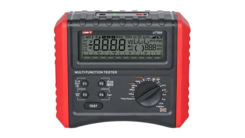 Miernik wielofunkcyjny z funkcją testu wyłączników RCD tester cyfrowy LCD do instalacji elektrycznych UNI-T UT595