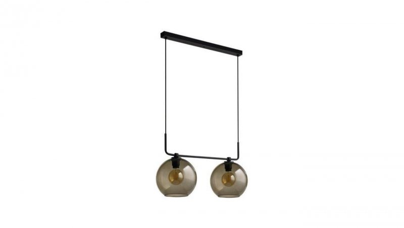 Nowodvorski lampa wisząca MONACO E27 x 2 Szkło Przewód w oplocie Czarny ~220-230 V MAX: 2x60W