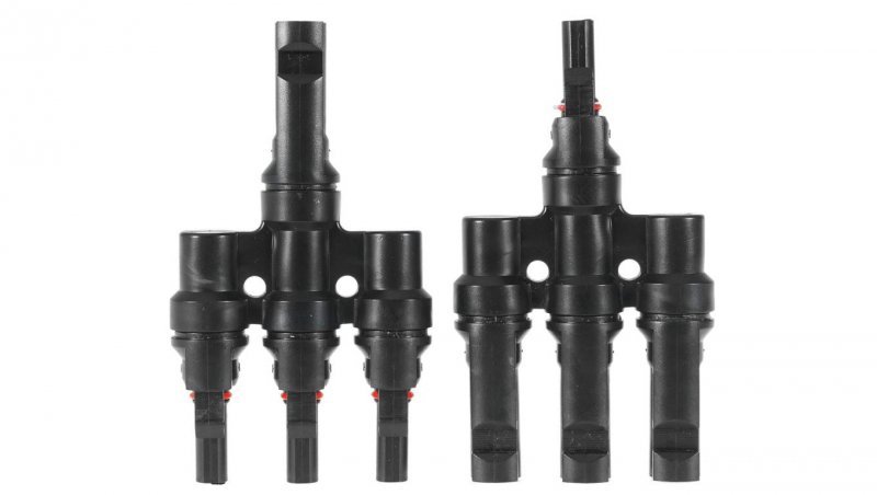 ZŁĄCZE KONEKTOR MC4 TRÓJNIK RÓWNOLEGŁY SOLARNY + - MC4-RR-3