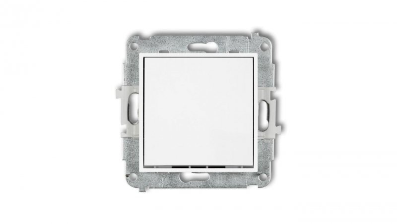 ICON Mechanizm łącznika zwiernego, jednobiegunowego (jeden klawisz bez piktogramu) biały IWP-4.1