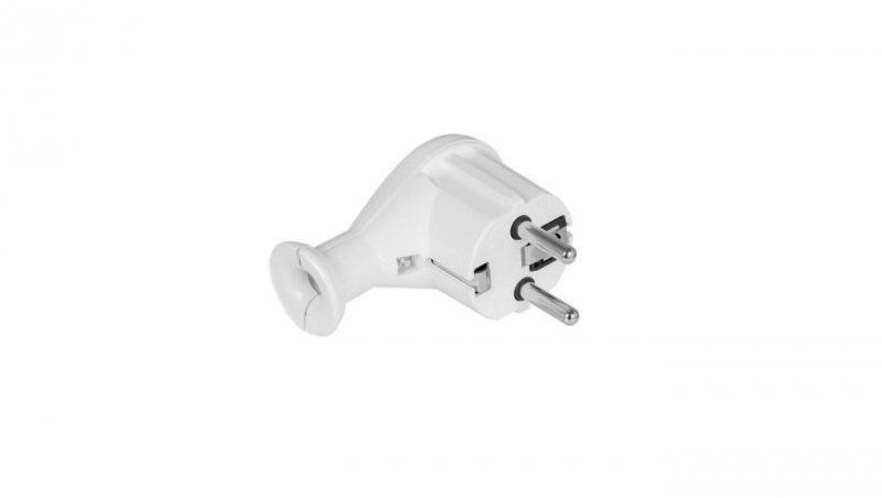 Wtyczka kątowa rozbieralna Uni-Schucko , 2p+Z Schuko 16A , 250V WT-50 biały VAYOX