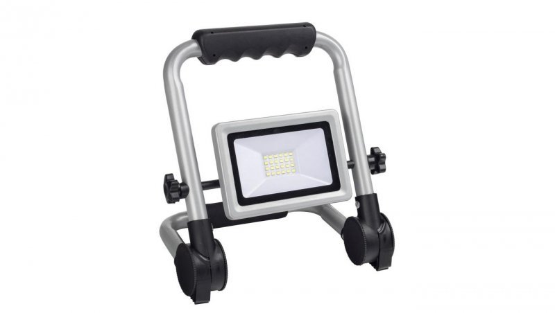 Oprawa przenośna Flexi 30W LED, składany stojak, 2400lm, 4000K, 1,5m guma, srebrna / 47993