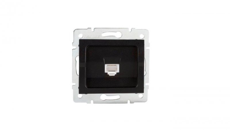 Kanlux Mowion LOGI 02-1390-042 czarny mat, Gniazdo komputerowe pojedyncze, (RJ45Cat 5e Jack)