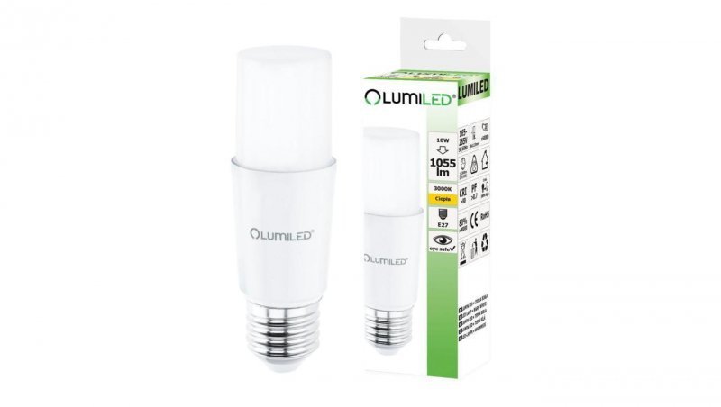 Żarówka LED E27 10W = 75W 1055lm 3000K Ciepła Lumiled Stick