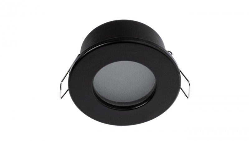 Oprawa Halogenowa Podtynkowa Podbitka Łazienkowa Hermetyczna AQUS GU10 LUMILED Czarna IP44 STAŁA