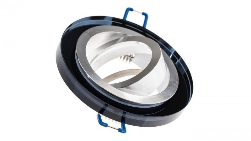 Oprawa Halogenowa Szklana Sufitowa ARIAN MR16 GU10 LUMILED Okrągła Ruchoma Czarna
