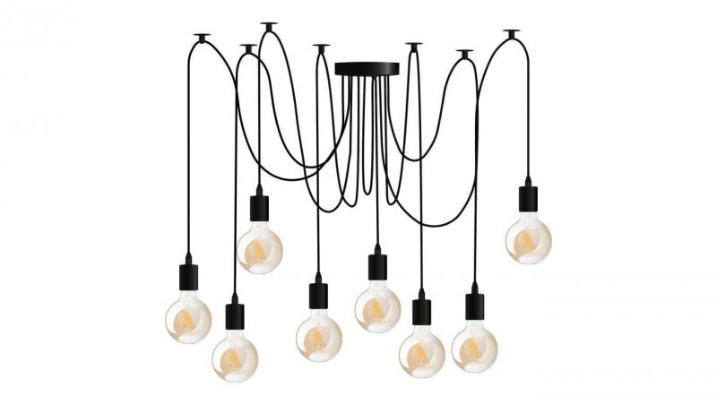 Lampa wisząca sufitowa ARANE PAJĄK 8 ramion do LED 8x E27 LUMILED