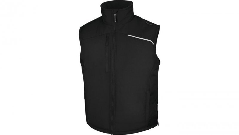 Kamizelka z poliestru pongee powlekanego PVC FIDJI3, kolor: czarny, rozmiar: L / FIDJ3NOGT