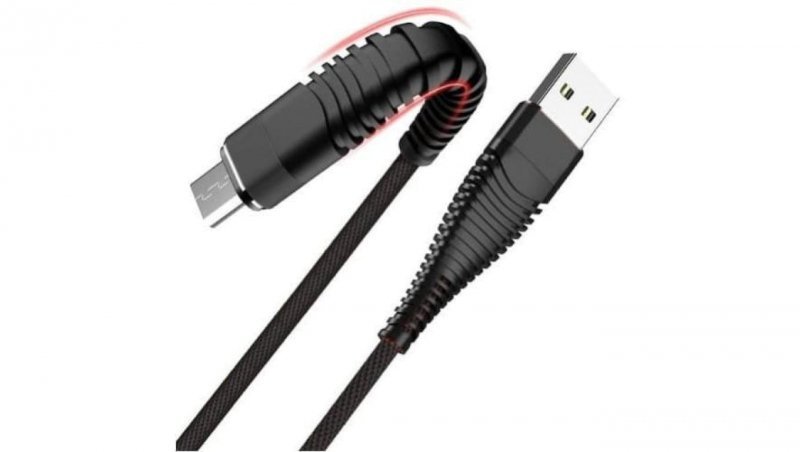 Kabel USB - USB C wzmacniany czarny LB0153 LIBOX