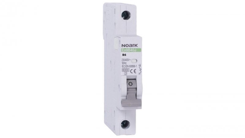 Wyłącznik nadprądowy S bezpiecznik 1-fazowy B6 (B 6A) 1-biegunowy 1P (230/400V AC) 0,75 modułu SLIM NOARK