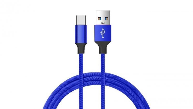 Kabel USB - USB typ C niebieski 1,5m VA0003 VAYOX