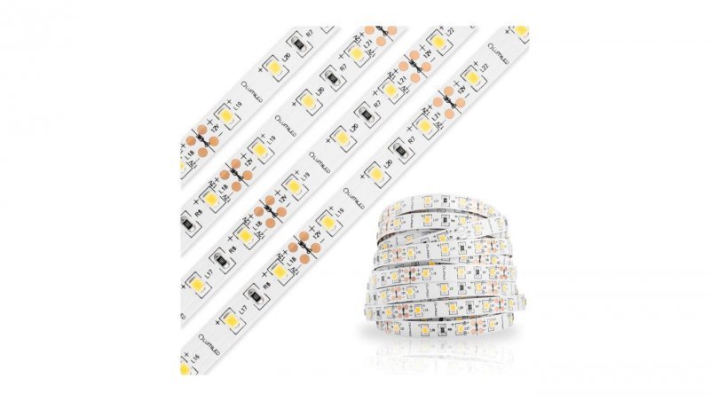 Taśma LED Pasek 12V 240W 3000LED 2835 Neutralna 8mm Rolka 50m