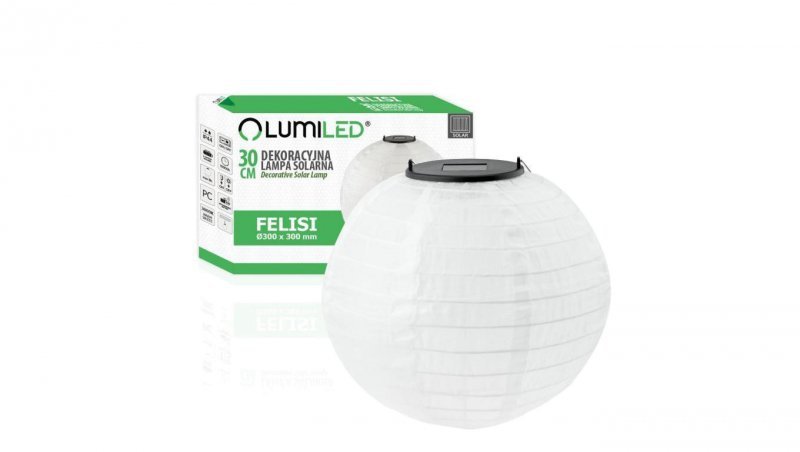 Lampa Solarna Ogrodowa LED FELISI Lampion Origami 30cm LUMILED