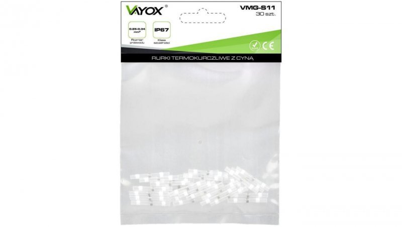 Rurki termokurczliwe z cyną i klejem 0.25-0.34mm 30 szt. VMG-S11 Vayox