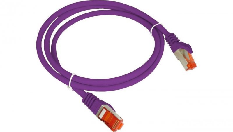 Patch-cord S/FTP kat.6A LSOH fioletowy 2m ALANTEC
