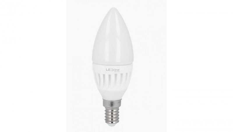 LED line PRIME żarówka LED E14 9W 2700K ciepła 1260lm 140lm/w 170-250V C37 ŚWIECZKA 5 lat gwar.