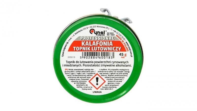 CYNEL UNIPRESS KALAFONIA 45G Topnik lutowniczy PROFESSIONAL