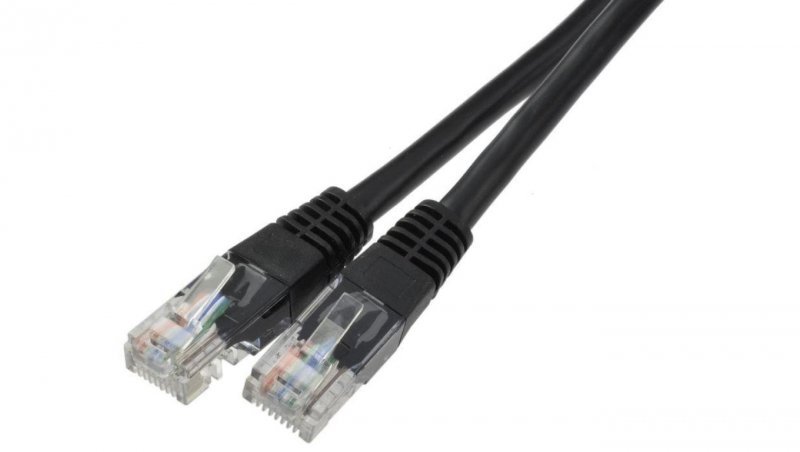 Patchcord UTP kat.6 kabel sieciowy LAN 2x RJ45 linka czarny 25m