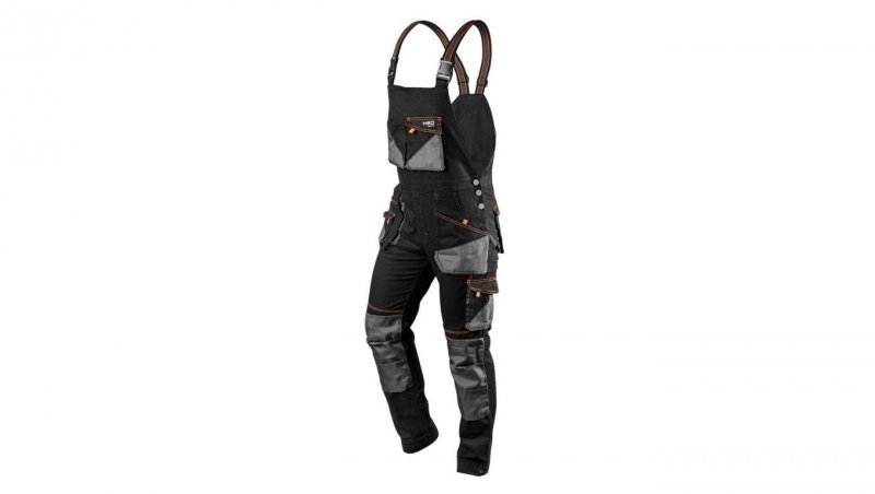 Długie spodnie monterskie na szelkach, robocze rozmiar XL/54 HD SLIM NEO 81-248-XL