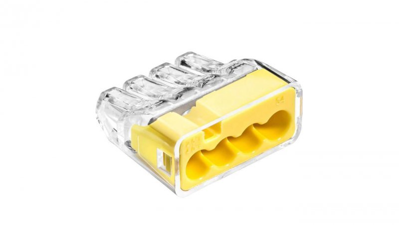 IDEALNA Szybkozłączka 4x 0,75-4mm2 uniwersalna bezhalogenowa (na drut / na linkę) 450V/32A SCP4 SIMET 100szt.
