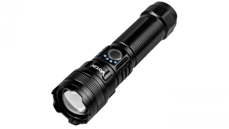 Latarka akumulatorowa taktyczna 600lm 10W LED powerbank VA0179 VAYOX