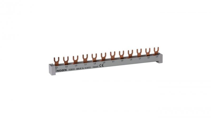 Szyna łączeniowa widełkowa SLIM 3-fazowa 10mm2 63A na 18 modułów NOARK