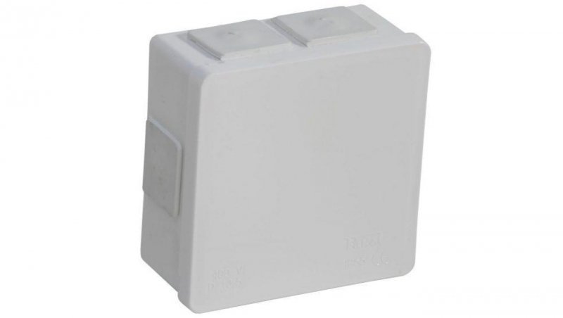 Puszka natynkowa pusta 6 wlotów VIPLAST VP-02 klik BIAŁA IP55 86x86x40mm 002-01