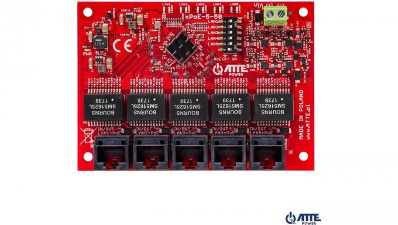 SWITCH 5-PORTOWY POE ATTE xPoE-5-50-OF