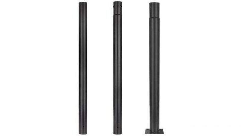 Słup oświetleniowy, maszt fi: 76mm 3m podstawa 150x150x6mm czarny