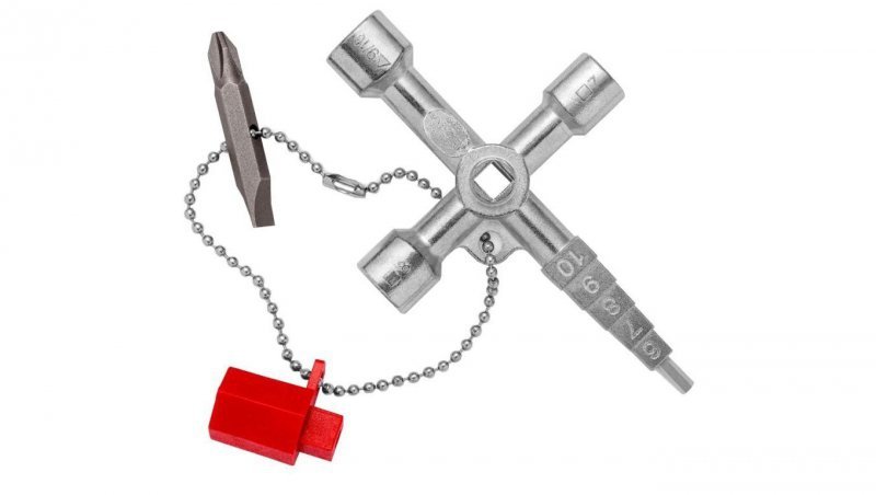 Klucz wielofunkcyjny Profi-Key do szaf sterowniczych (4 profile) talblic rozdzielczych systemów odcinających z adapterem 1/4 KNI