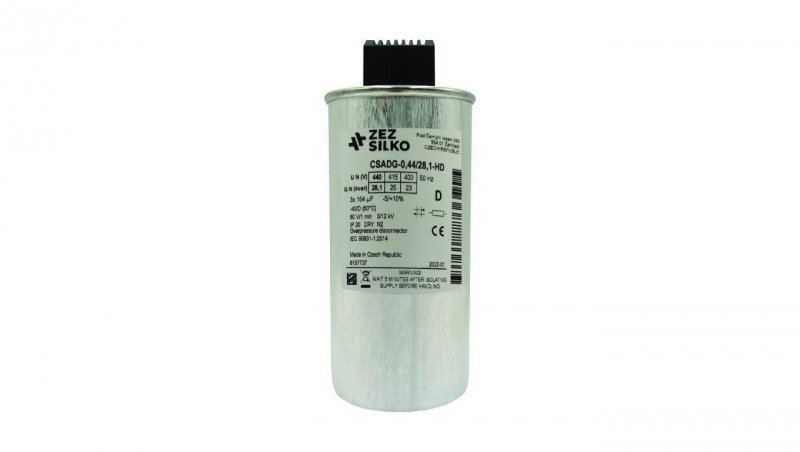 Kondensator 28,1kvar 440V Cn=3x154µF In=3x36,9A