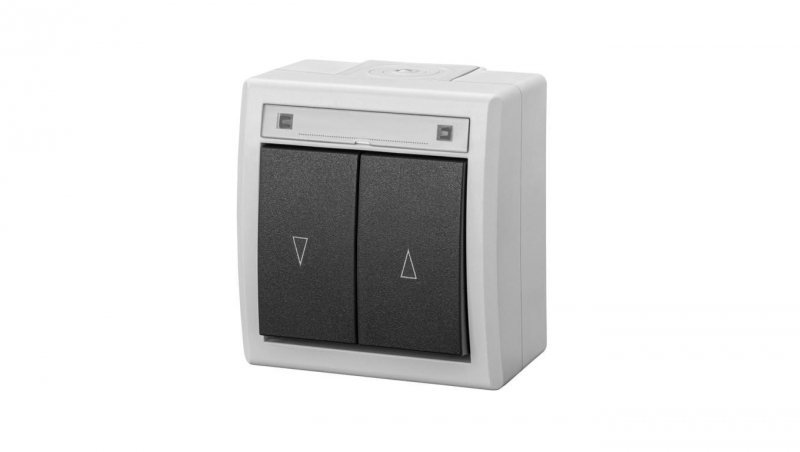 AQUANT 2K łącznik natynkowy zwierny żaluzjowy IP55 szary 5008-10