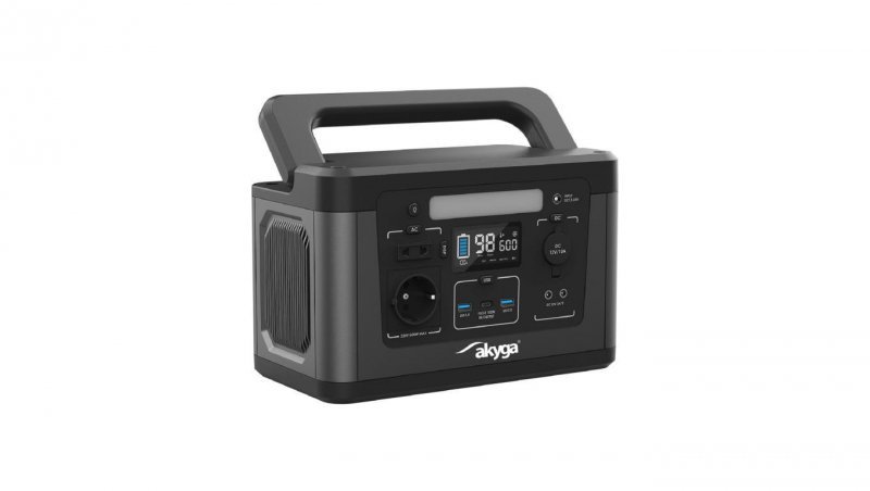 Przenośna stacja zasilania 600W / 461Wh Akyga AK-PS-04 CEE 7/3 + USB-C PD 100W + 2x USB-A QC 3.0