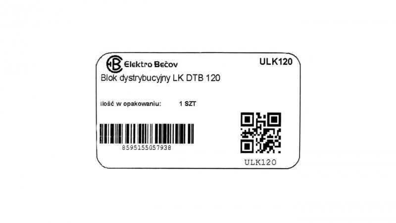 Blok dystrybucyjny LK DTB 120 blok rozdzielczy 12 zacisków Elektro Becov