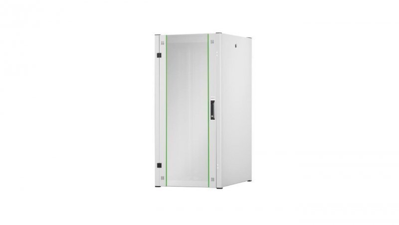 Szafa sieciowa stojąca Hyper Pro 19 26U rack 600x800, drzwi przód szyba, szary, 1000kg DN-51005