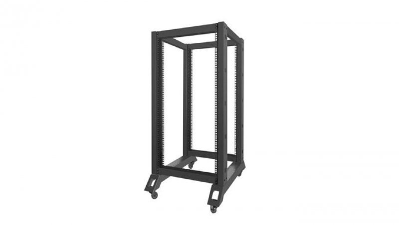Szafa stojąca OPEN RACK 19 22U 600x800mm do serwerów i magazynów energii otwarta czarna LANBERG