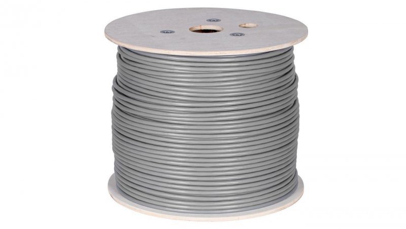 Kabel FTP kat.6 F/UTP Eca 4x2x0,51 szary NEKU 305m