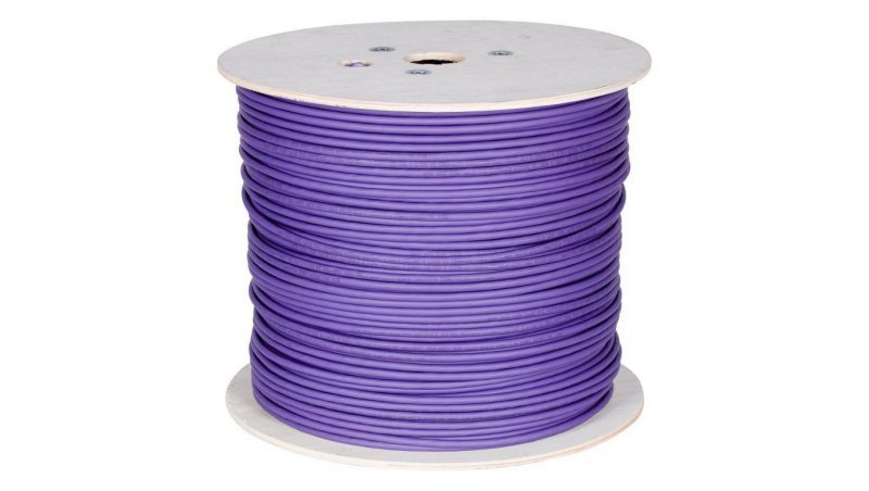 Kabel FTP kat.6A U/FTP 4x2x0,56 Dca fioletowy LSOH NEKU 500m