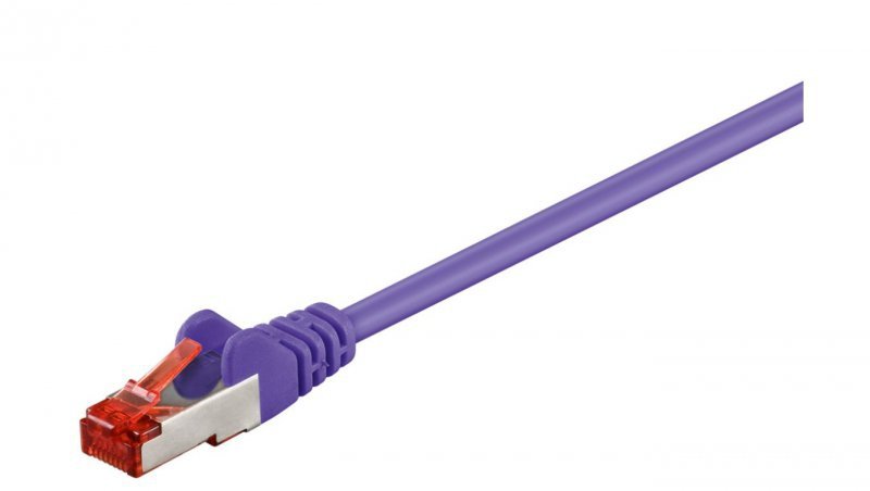 CAT 6 Kabel łączący, S/FTP (PiMF), Liliowy - Długość kabla 0.25 m