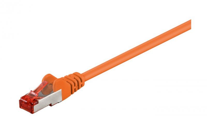 CAT 6 Kabel łączący, S/FTP (PiMF), Pomarańczowy - Długość kabla 10 m
