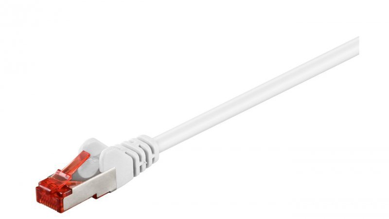 CAT 6 Kabel łączący, S/FTP (PiMF), biały - Długość kabla 10 m