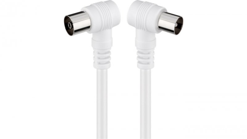 Kabel antenowy kątowy ( 70 dB), podwójne ekranowanie - Długość kabla 10 m